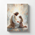 Jesus Praying With Little Girl - Canvas
