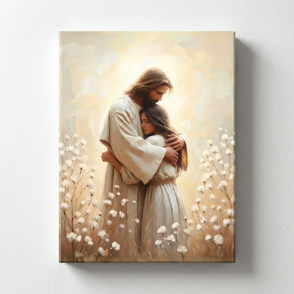 Jesus Hugging a Woman IV - Canvas