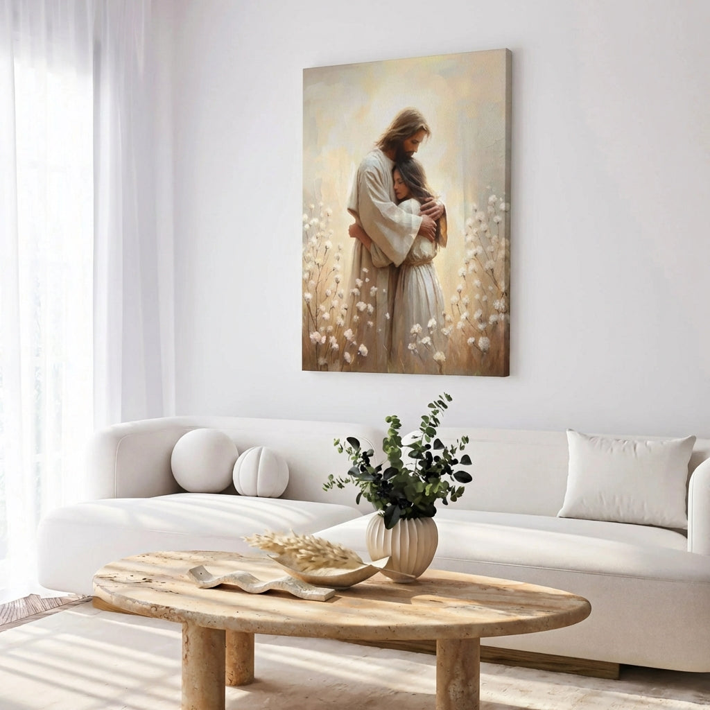 Jesus Hugging a Woman IV - Canvas