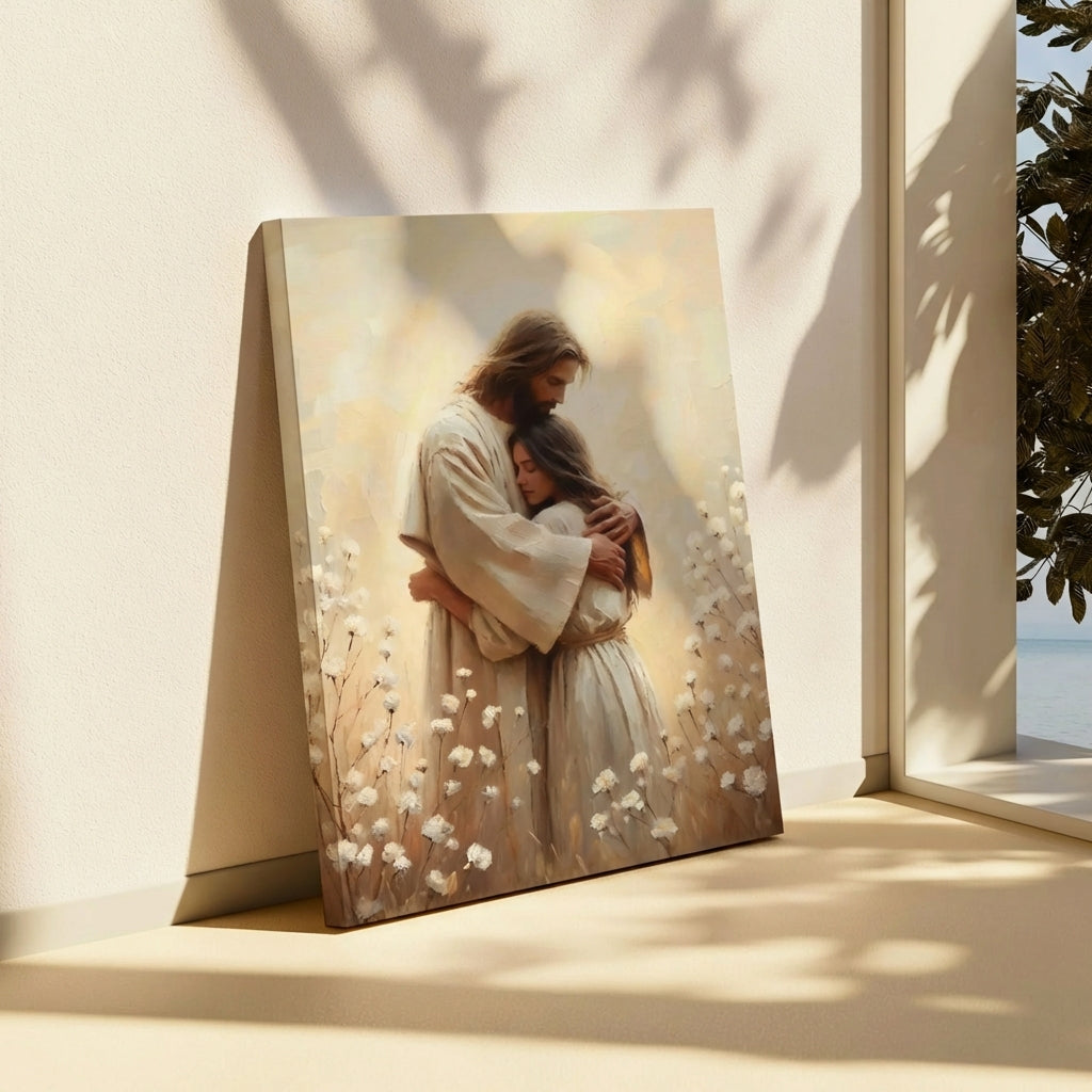 Jesus Hugging a Woman IV - Canvas