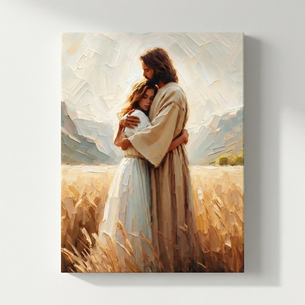 Jesus Hugging a Woman II - Canvas