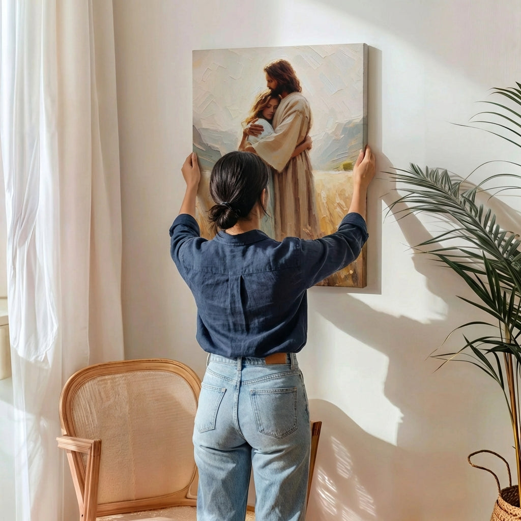 Jesus Hugging a Woman II - Canvas