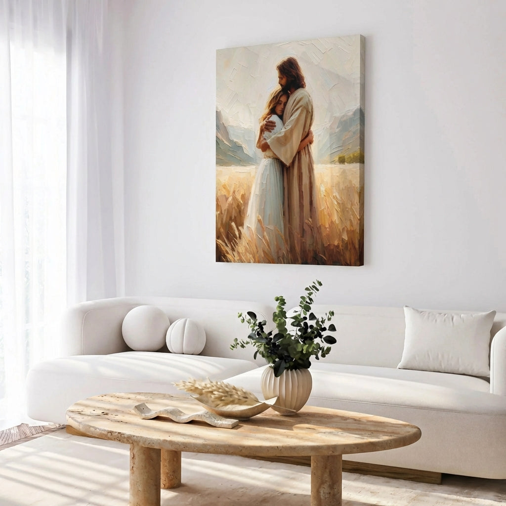 Jesus Hugging a Woman II - Canvas