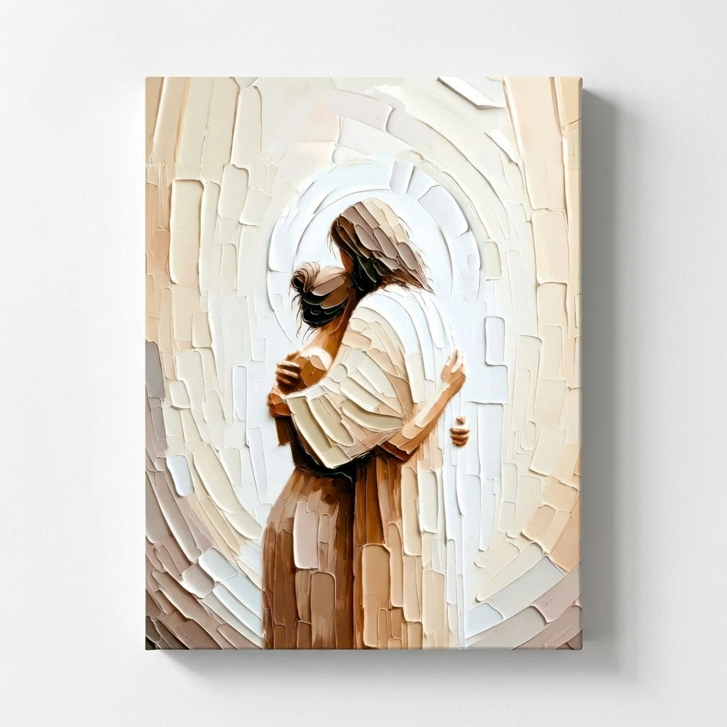 Jesus Hugging a Woman V - Canvas