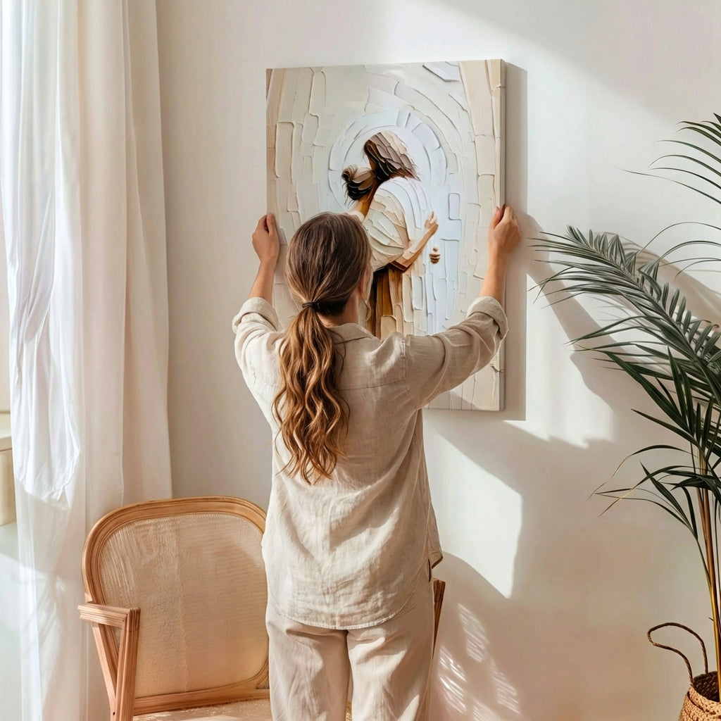 Jesus Hugging a Woman V - Canvas