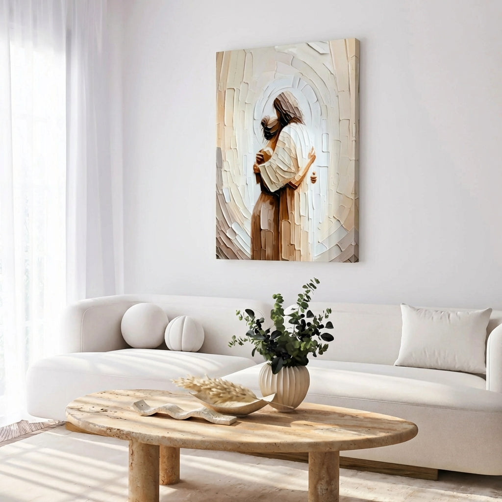 Jesus Hugging a Woman V - Canvas