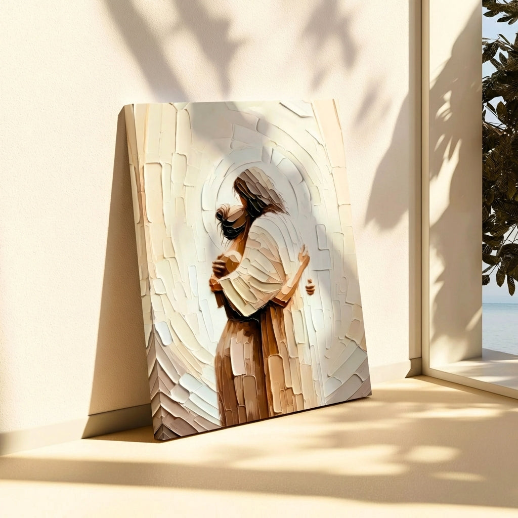 Jesus Hugging a Woman V - Canvas