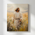 Jesus Walking in a Field - Canvas