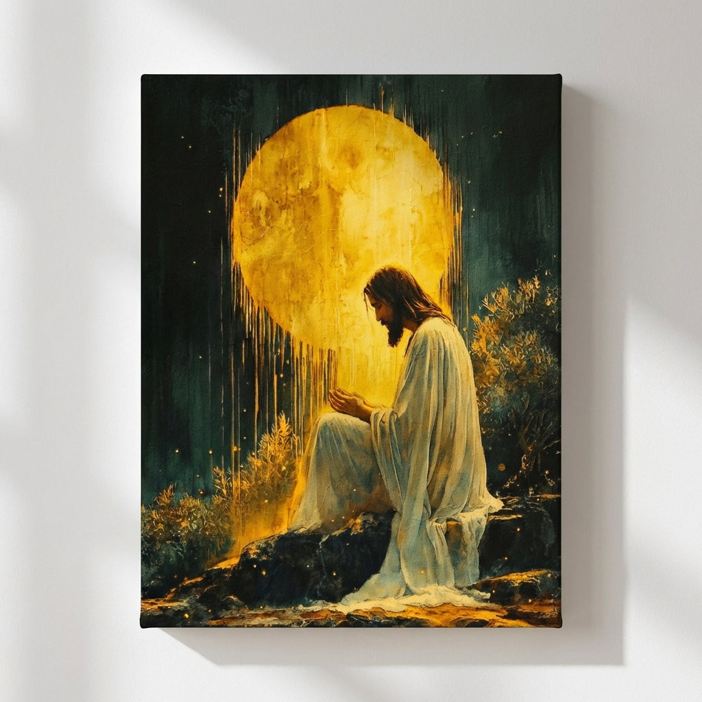 Jesus in the Garden of Gethsemane II - Canvas