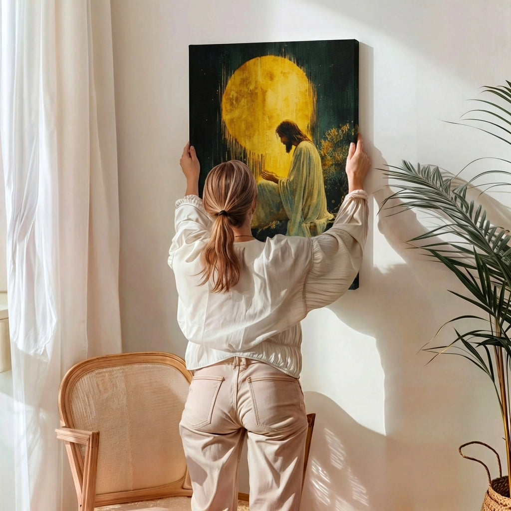 Jesus in the Garden of Gethsemane II - Canvas